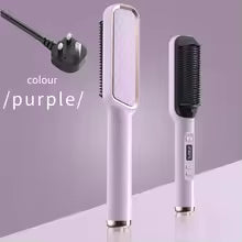 Electric Hot Comb Multifunctional Straight Hair Straightener Comb Negative Ion Anti-Scalding Styling Tool Straightening Brush