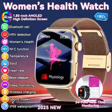 2025 New Nursing Grade Women AI Smart Diagnosis Smart Watch HRV+PPG Blood Pressure Heart Rate Health Monitor IP68 NFC Smartwatch